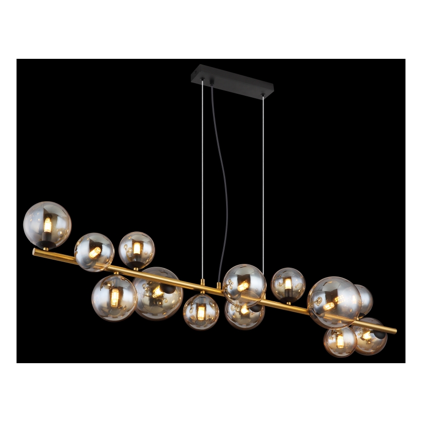 Globo - Светодиодная подвесная люстра 13xG9/3,5W/230V дымчатый/коричневый