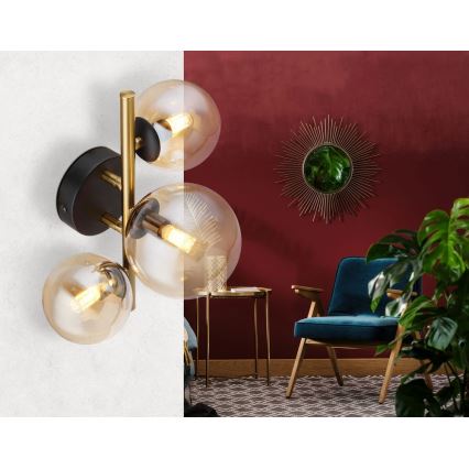 Globo - Пристельова LED люстра RIHA 3xG9/3,5W/230V латунь