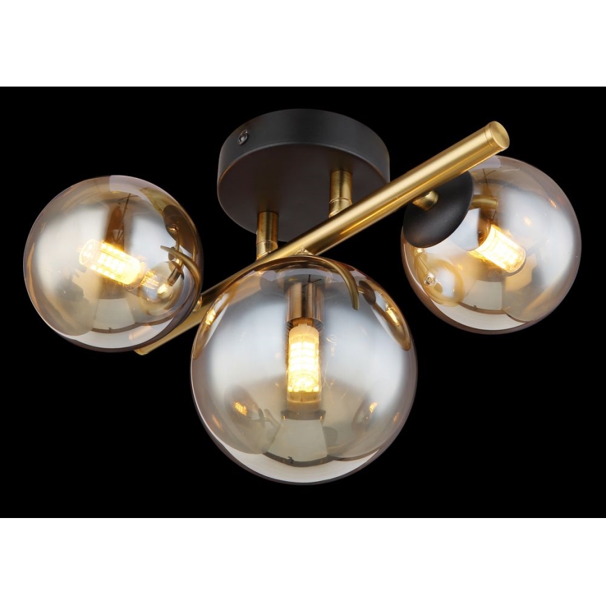 Globo - Пристельова LED люстра RIHA 3xG9/3,5W/230V латунь