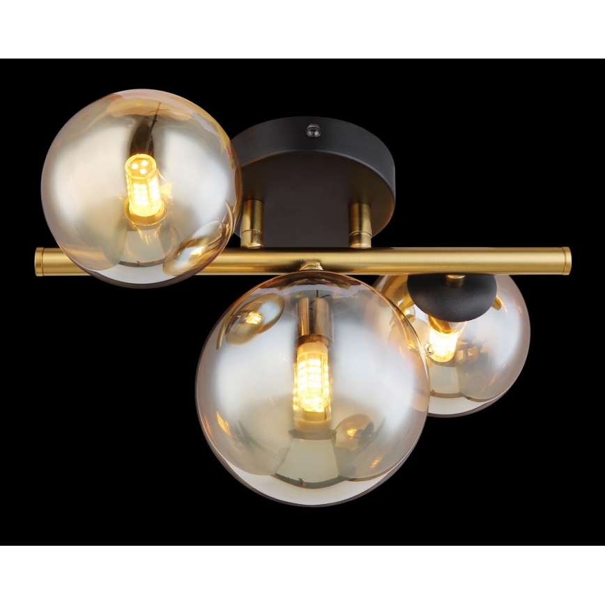 Globo - Пристельова LED люстра RIHA 3xG9/3,5W/230V латунь