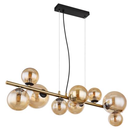 Globo - Підвісна LED люстра 9xG9/3W/230V латунь