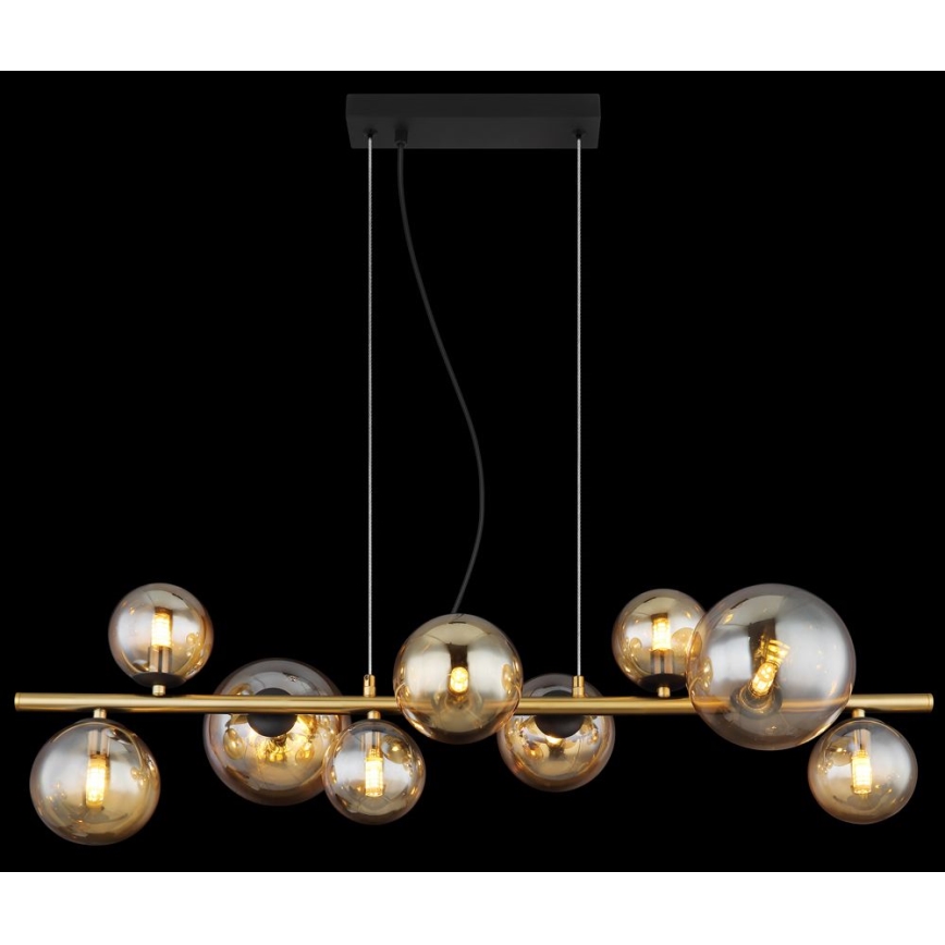 Globo - Підвісна LED люстра 9xG9/3W/230V латунь