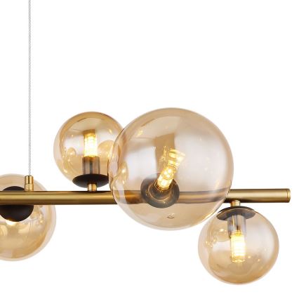 Globo - Підвісна LED люстра 9xG9/3W/230V латунь