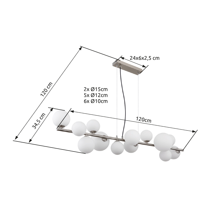 Globo - Светодиодный торшер 13xG9/3,5W/230V белый