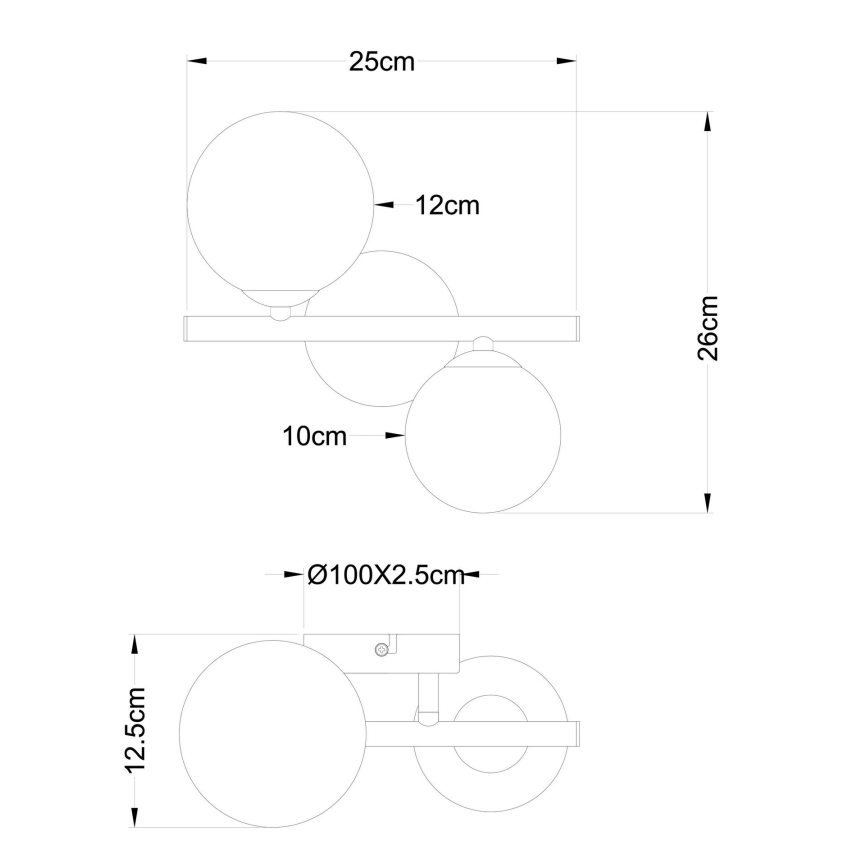 Globo - Пристельова LED люстра 2xG9/3W/230V матовий хром