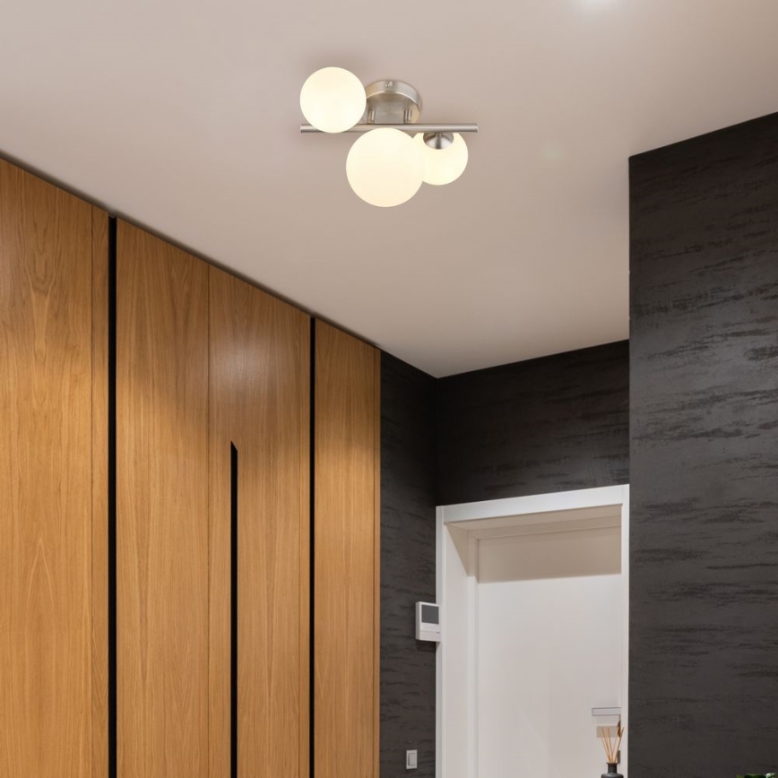 Globo - Светодиодная припотолочная люстра RIHA 3xG9/3,5W/230V матовый хром