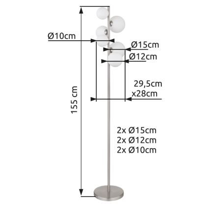 Globo - Светодиодная подвесная люстра 6xG9/3,5W/230V белый