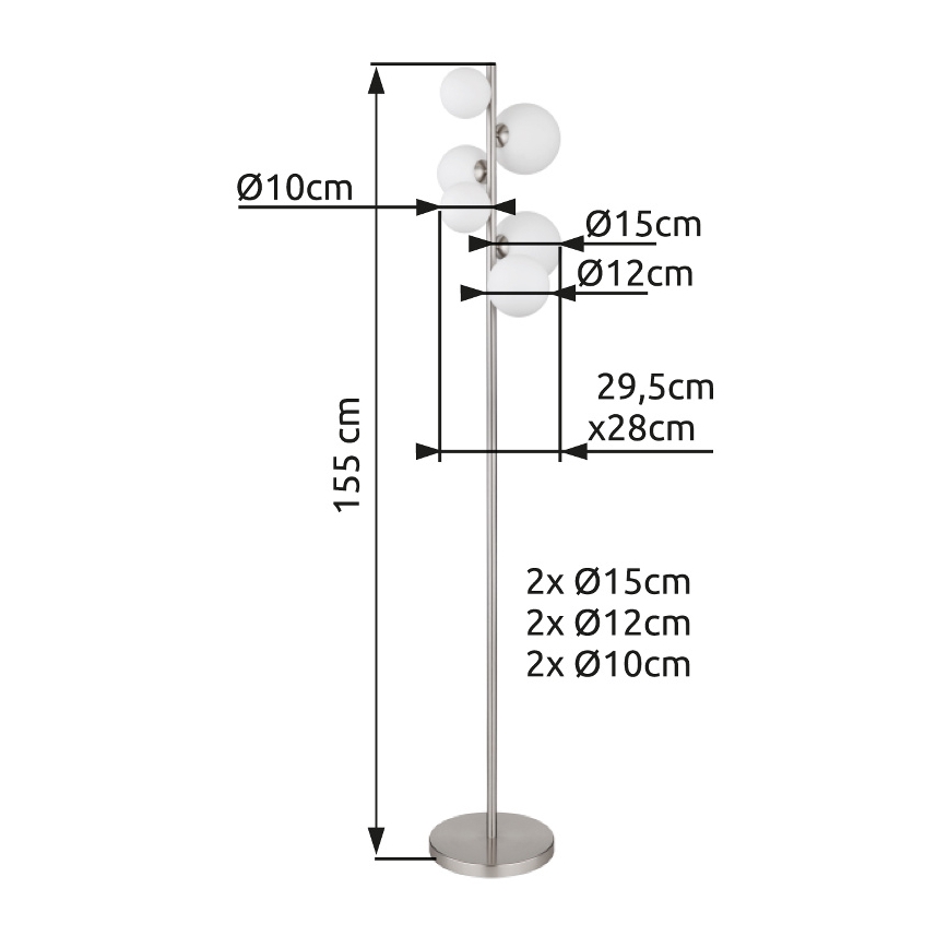 Globo - Светодиодная подвесная люстра 6xG9/3,5W/230V белый