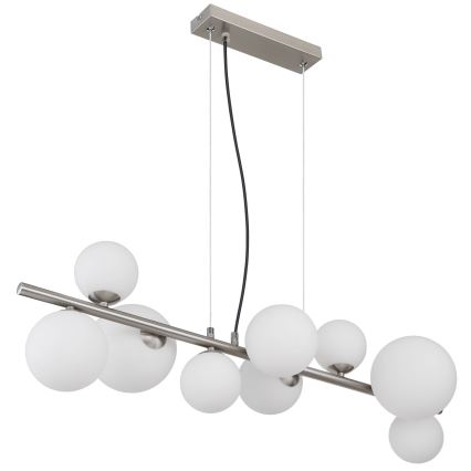 Globo - Светодиодная подвесная люстра 9xG9/3W/230V матовый хром