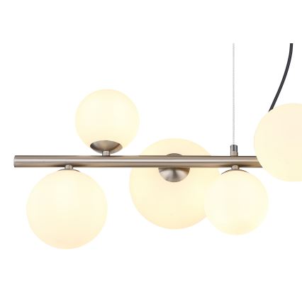 Globo - Світлодіодна підвісна люстра 9xG9/3W/230V матовий хром
