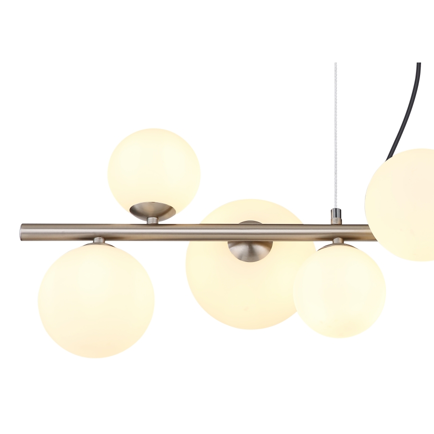 Globo - Світлодіодна підвісна люстра 9xG9/3W/230V матовий хром