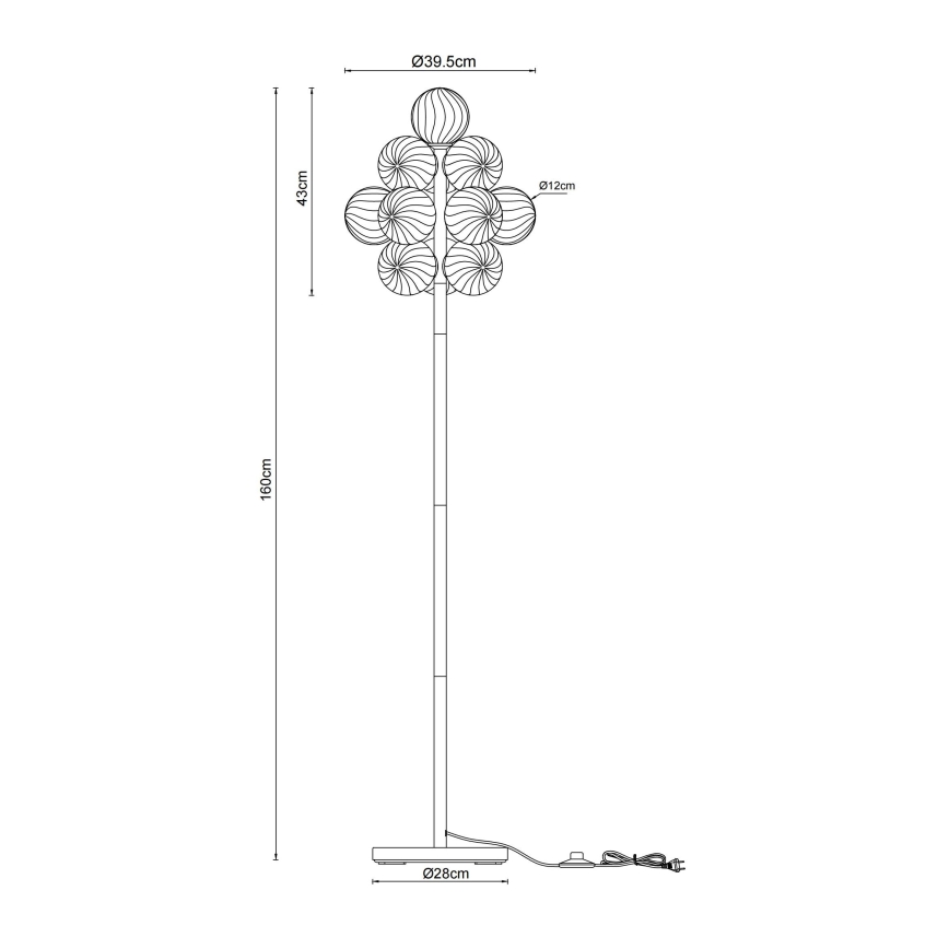 Globo - Підлогова лампа 13xG9/4W/230V