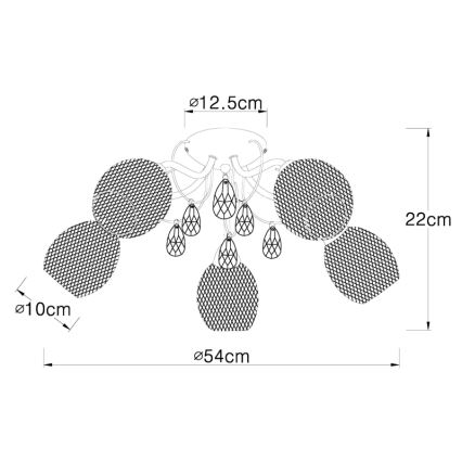 Globo - Пристельова люстра 5xE14/40W/230V
