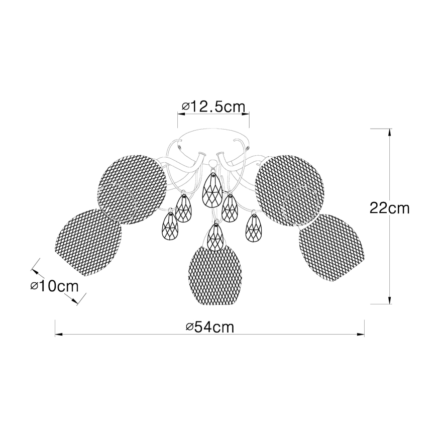 Globo - Пристельова люстра 5xE14/40W/230V