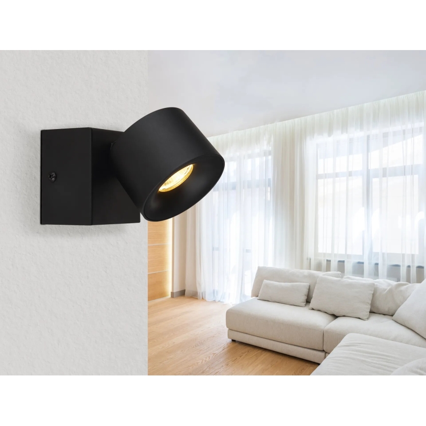 Globo - Светодиодный настенный точечный светильник LED/6W/230V черный