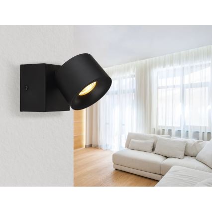 Globo - Світлодіодний настінний точковий світильник LED/6W/230V чорний
