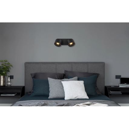 Globo - Светодиодный точечный светильник 2xLED/6W/230V черный