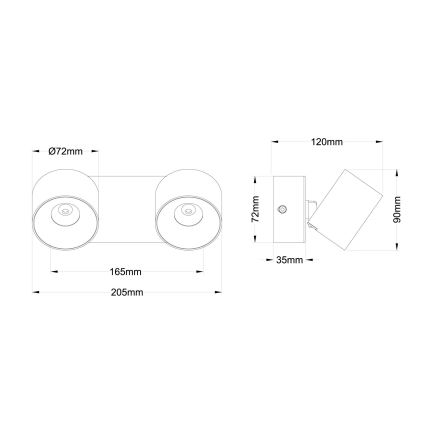 Globo - светодиодный точечный светильник 2xLED/6W/230V