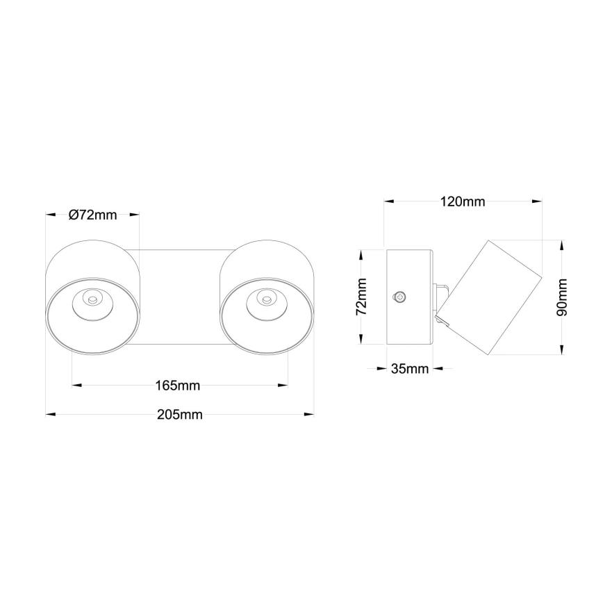 Globo - светодиодный точечный светильник 2xLED/6W/230V