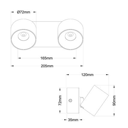 Globo - светодиодный точечный светильник 2xLED/6W/230V
