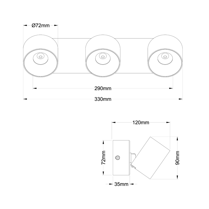 Globo - LED точковий світильник 3xLED/6W/230V