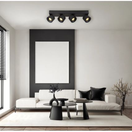 Globo - Світлодіодний точковий світильник 4xLED/6W/230V чорний