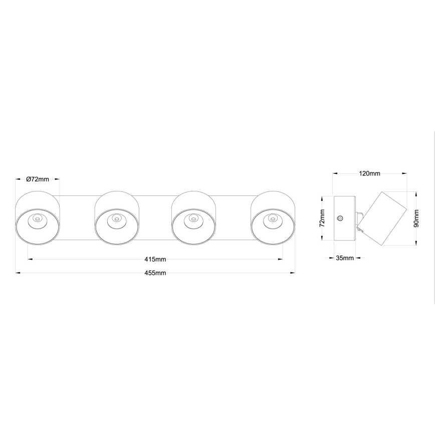Globo - LED точковий світильник 4xLED/6W/230V