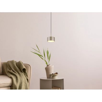 Globo - LED-люстра на тросе, 12 Вт/230 В, 3000 К, диаметр 15 см, бежевый