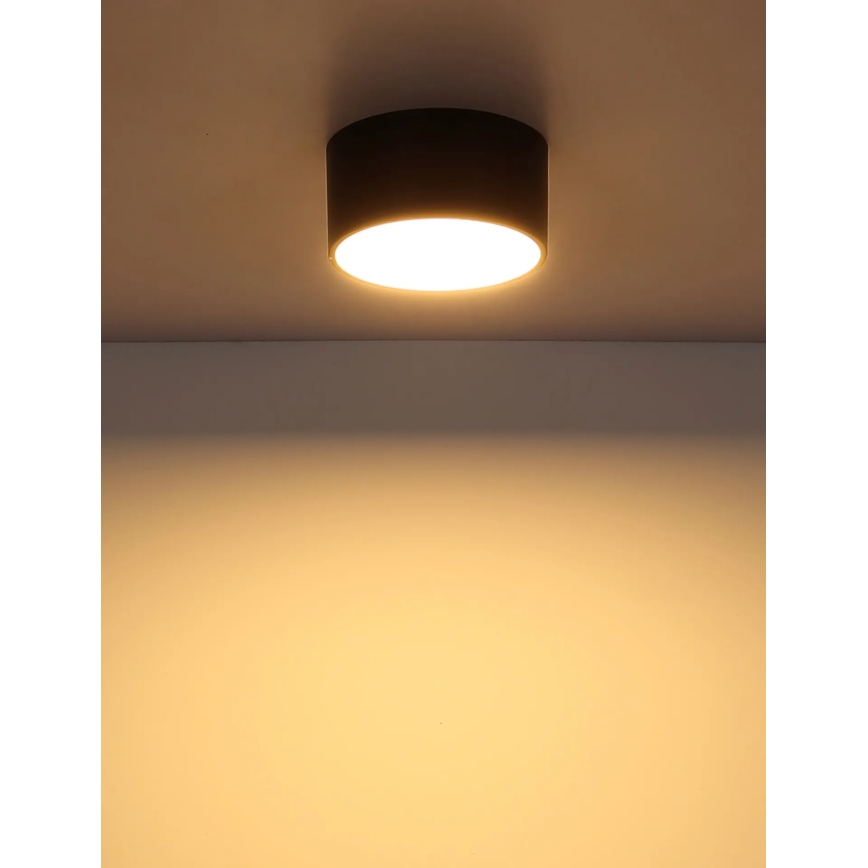 Globo - LED стельовий світильник LED/12W/230V 3000K діам. 15 см чорний