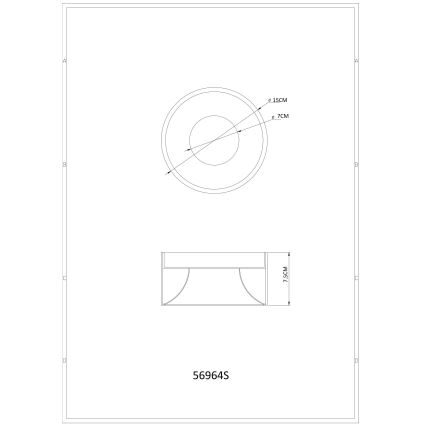 Globo - LED стельовий світильник LED/12W/230V 3000K діам. 15 см чорний