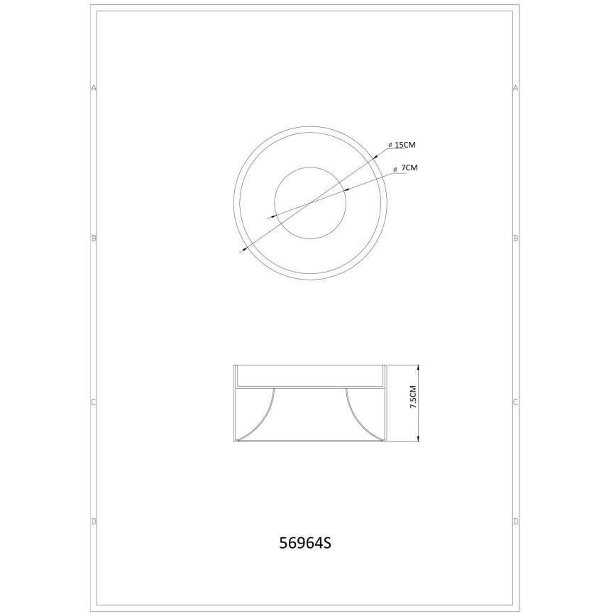 Globo - LED стельовий світильник LED/12W/230V 3000K діам. 15 см чорний