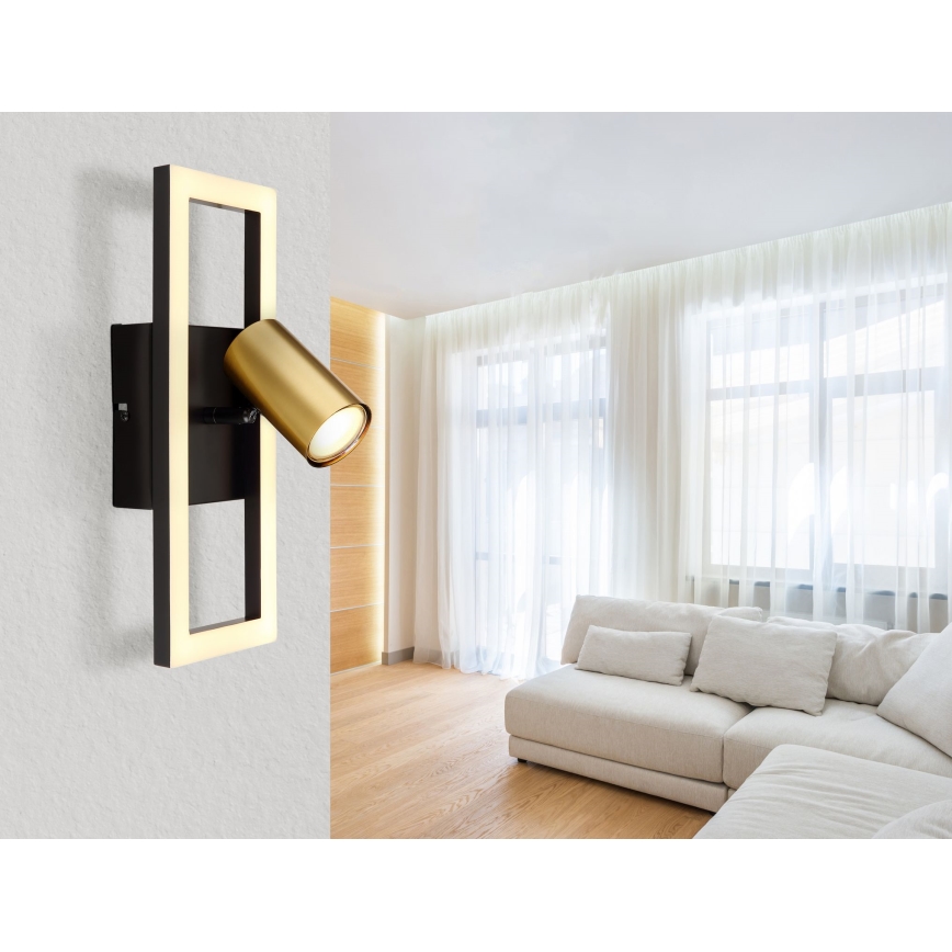 Globo - Світлодіодний настінний точковий світильник 1xGU10/5W/230V + LED/12W/230V