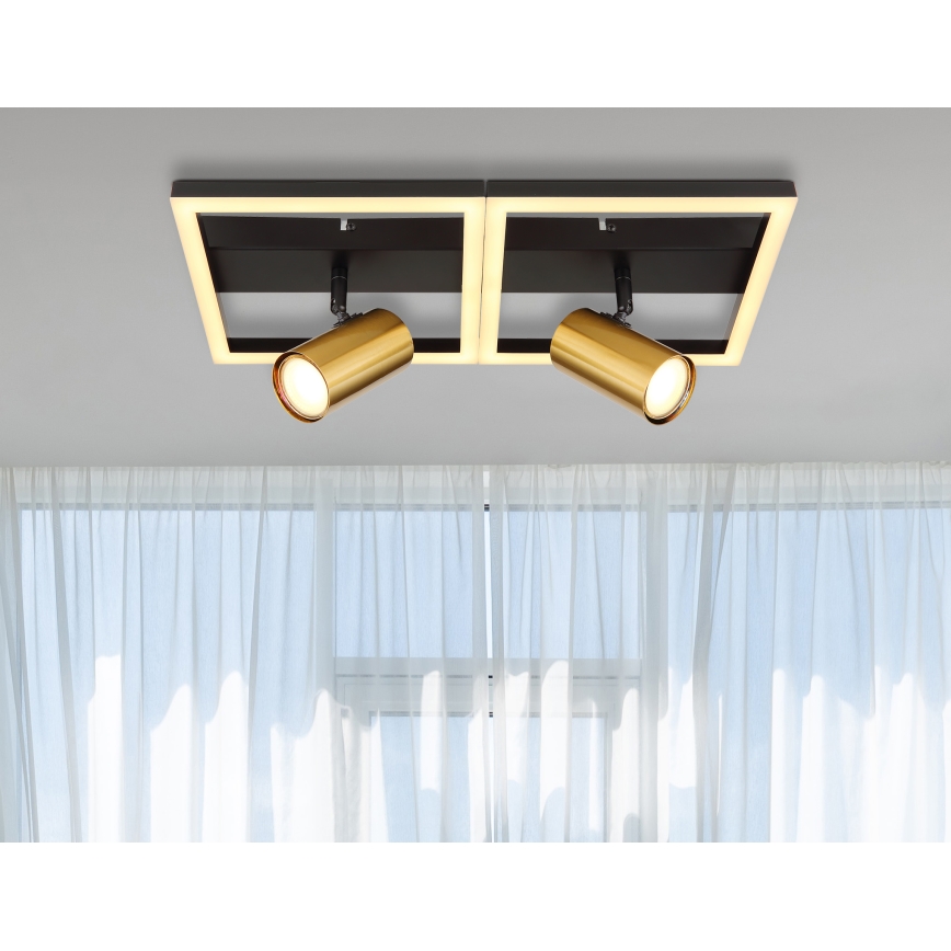 Globo - Стельовий LED світильник 2xGU10/5W/230V + LED/22W/230V