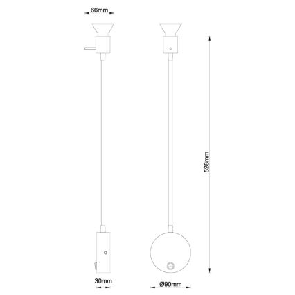 Globo - Настенный светильник 1xGU10/35W/230V