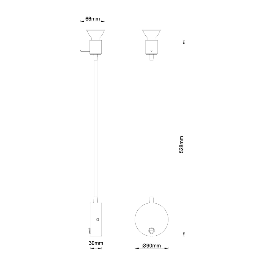 Globo - Настенный светильник 1xGU10/35W/230V