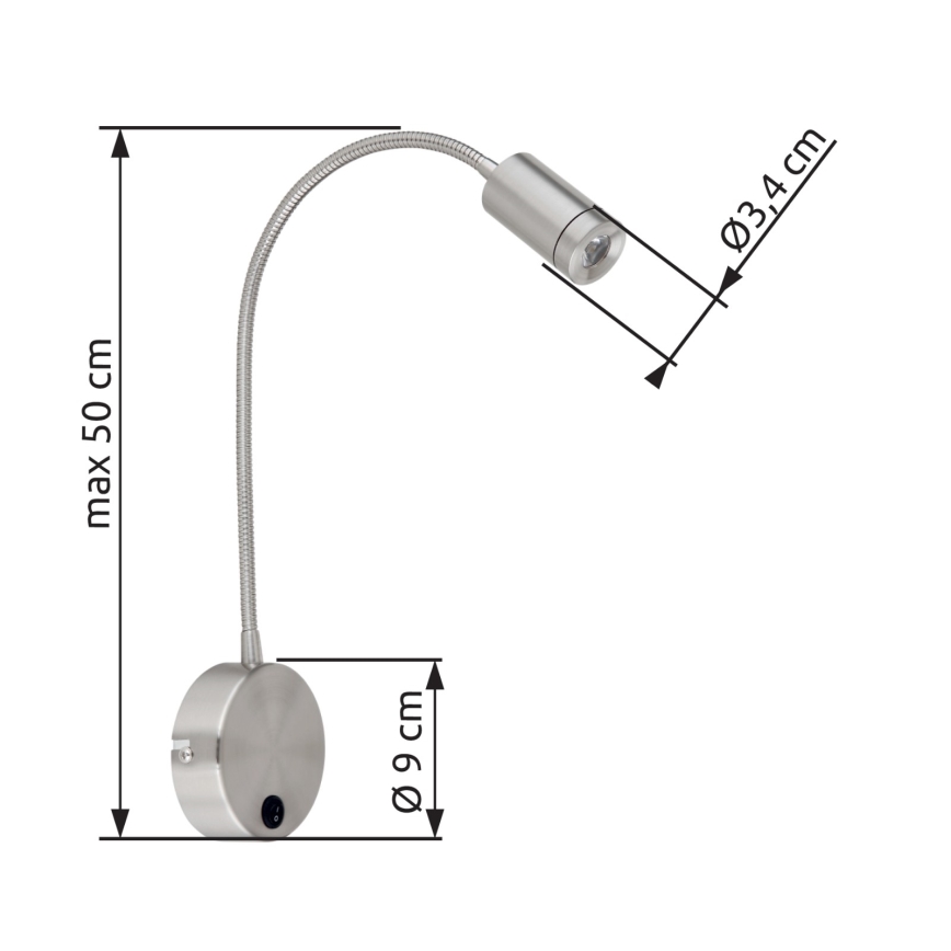 Globo - LED гибкая лампа LED/3W/230V