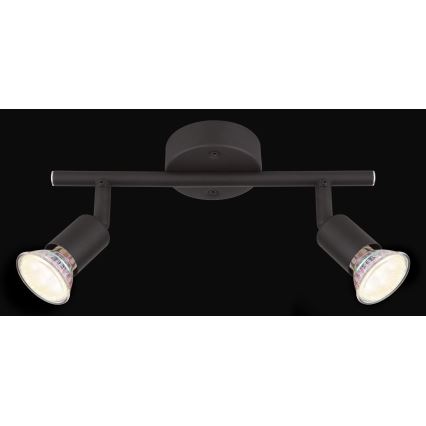 Globo - Світлодіодний точковий світильник 2xGU10/3W/230V чорний