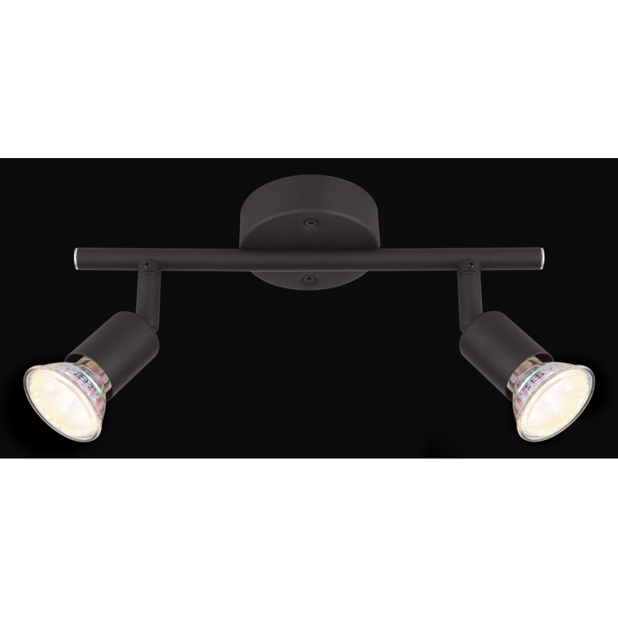 Globo - Світлодіодний точковий світильник 2xGU10/3W/230V чорний