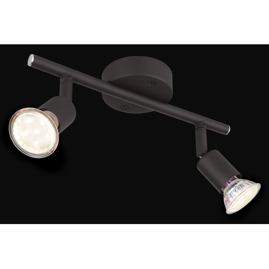 Globo - Світлодіодний точковий світильник 2xGU10/3W/230V чорний