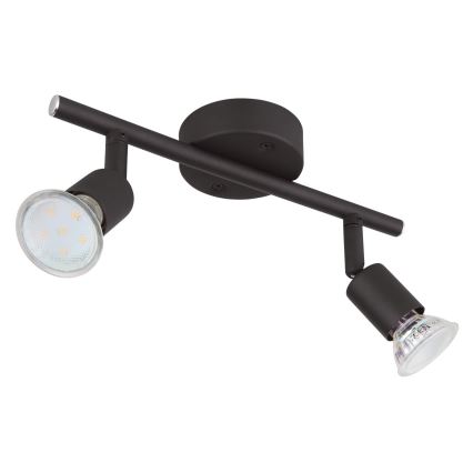 Globo - Світлодіодний точковий світильник 2xGU10/3W/230V чорний
