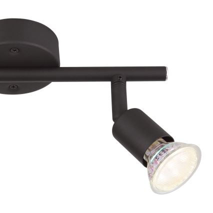 Globo - Світлодіодний точковий світильник 2xGU10/3W/230V чорний
