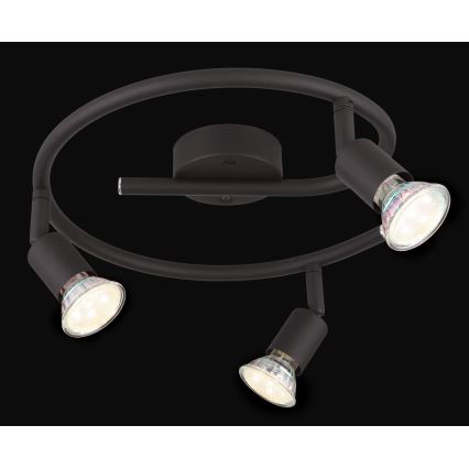 Globo - Світлодіодний точковий світильник 3xGU10/3W/230V чорний