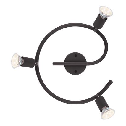 Globo - Світлодіодний точковий світильник 3xGU10/3W/230V чорний