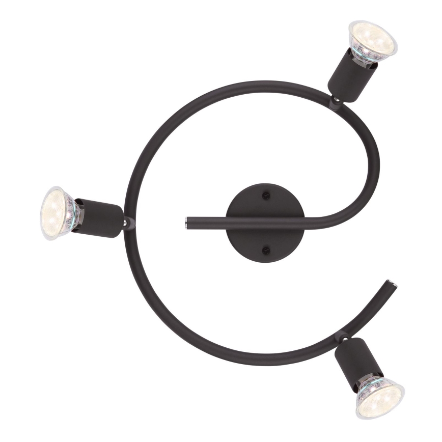 Globo - Світлодіодний точковий світильник 3xGU10/3W/230V чорний