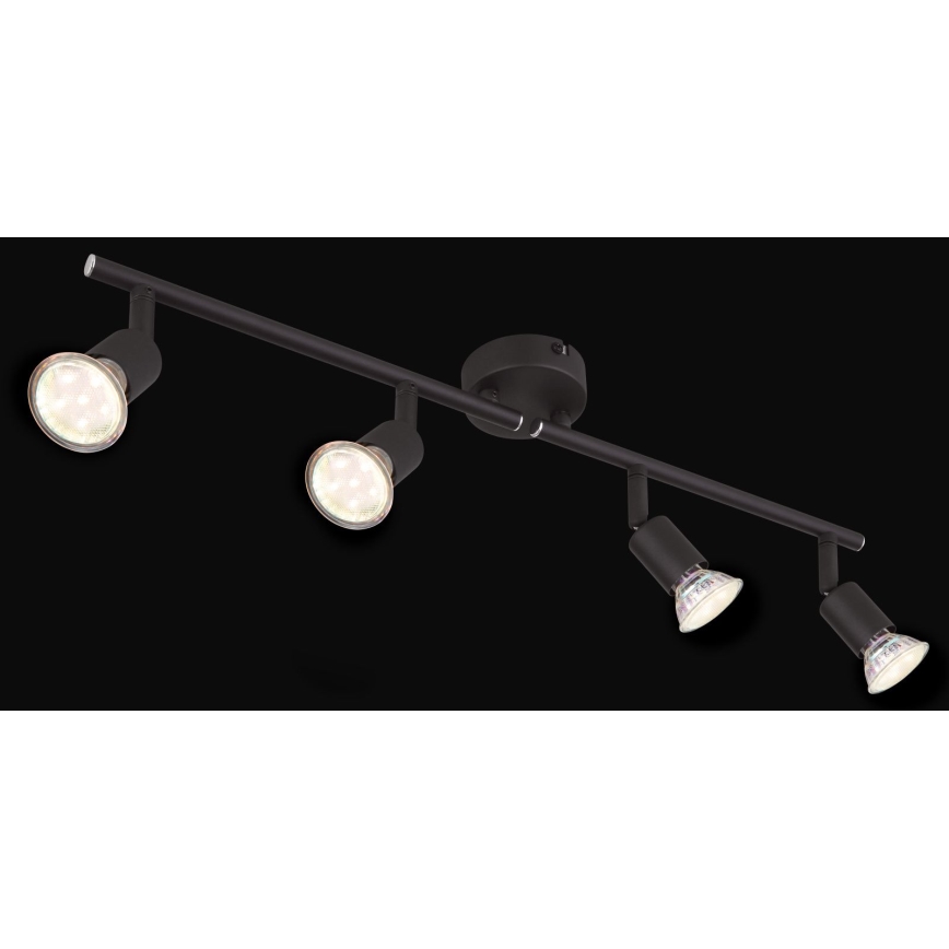 Globo - Світлодіодний точковий світильник 4xGU10/3W/230V чорний