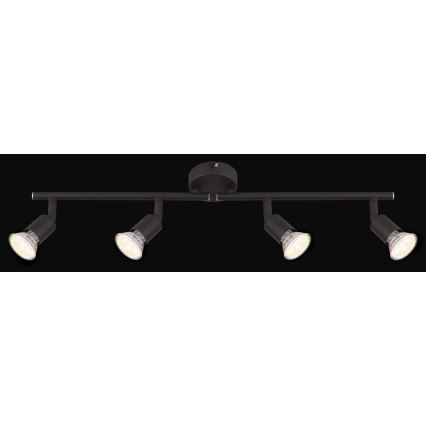 Globo - Світлодіодний точковий світильник 4xGU10/3W/230V чорний