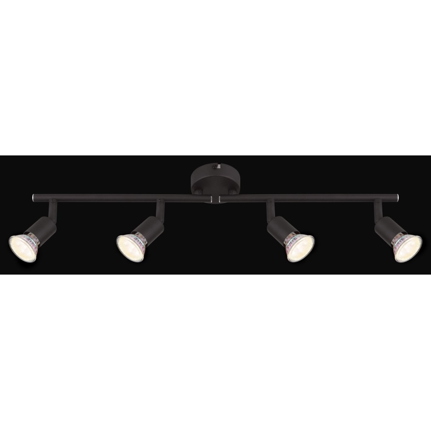 Globo - Світлодіодний точковий світильник 4xGU10/3W/230V чорний