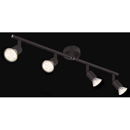 Globo - Світлодіодний точковий світильник 4xGU10/3W/230V чорний