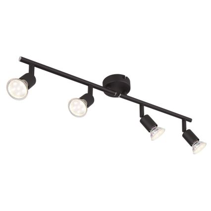 Globo - Світлодіодний точковий світильник 4xGU10/3W/230V чорний