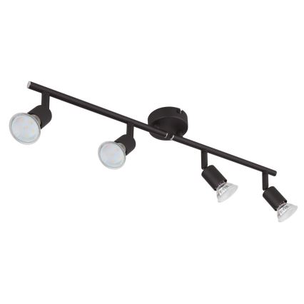 Globo - Світлодіодний точковий світильник 4xGU10/3W/230V чорний